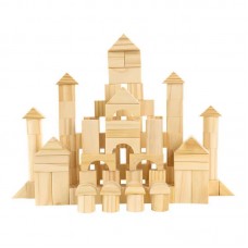 Smartwo Medieval Knights & Princesses Wooden Castle Building Blocks, 75 Piece Set